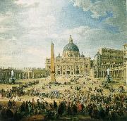 wolfgang amadeus mozart the square in front of st peter s basilica in rome oil painting artist